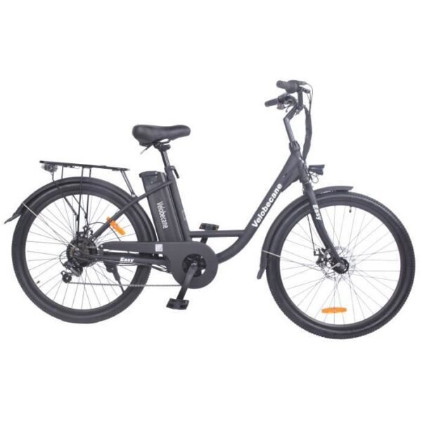 Vélo électrique 26' VELOBECANE-7 vitesses-Freins à disque-autonomie 40km-Noir