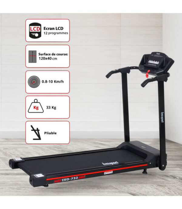 Tapis de course - 10km/h - IXOSPORT - IXO-732
