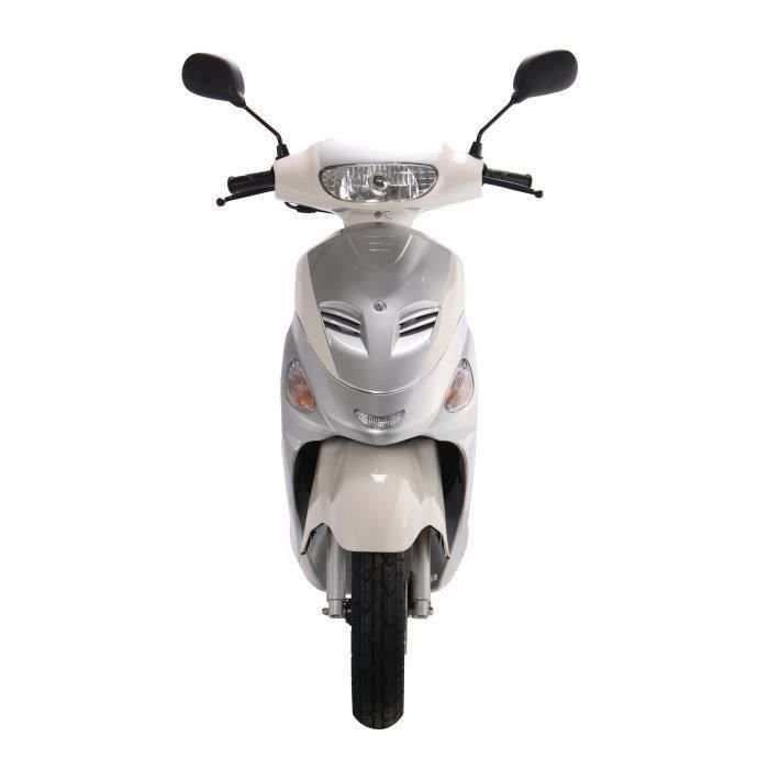 Scooter Euro4 Urban Star 4T – 50 cc – Blanc et argent Formalités SIV Offerte