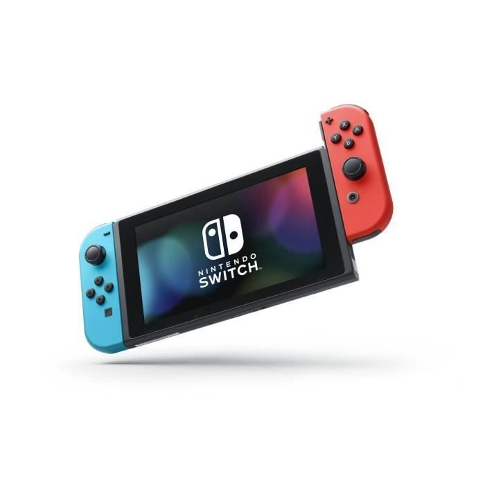 Nintendo Switch Néon avec Joy-Con bleu néon et Joy-Con rouge néon