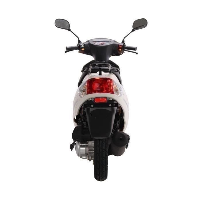 Scooter Euro4 Urban Star 4T – 50 cc – Blanc et argent Formalités SIV Offerte
