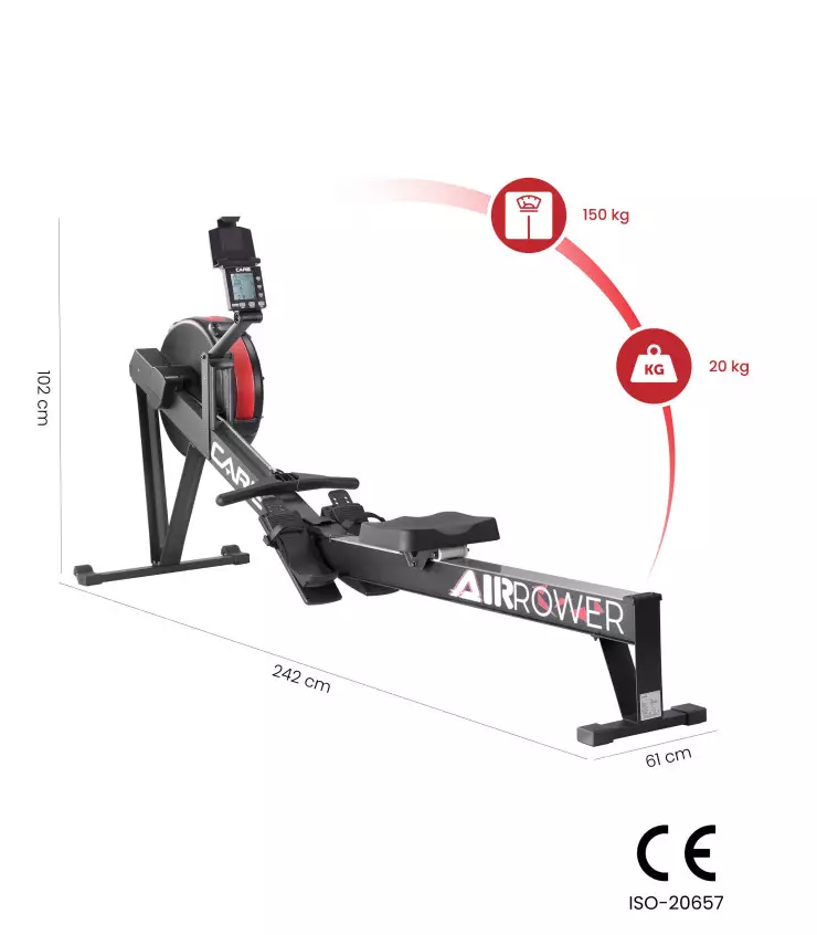Rameur – CARE – AIR ROWER connecté