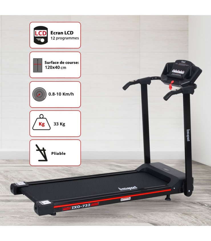 Tapis de course – 10km/h – IXOSPORT – IXO-732