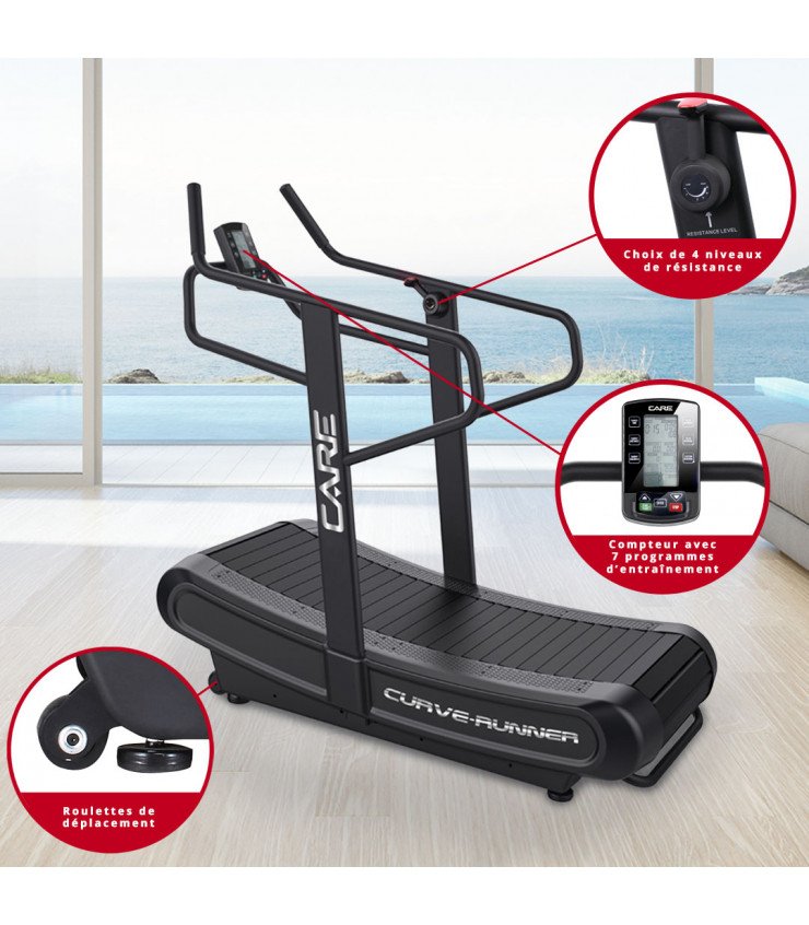 Tapis de course incurvé – CARE – CURVE-RUNNER