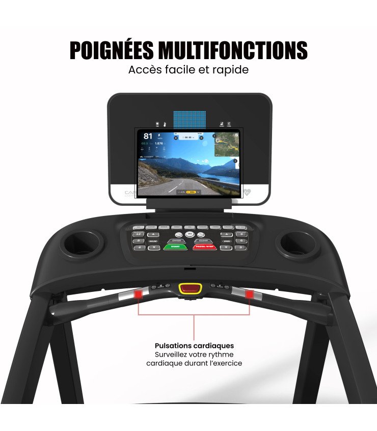 Tapis de course professionnel – 24km/h – CARE – ZEPHYR