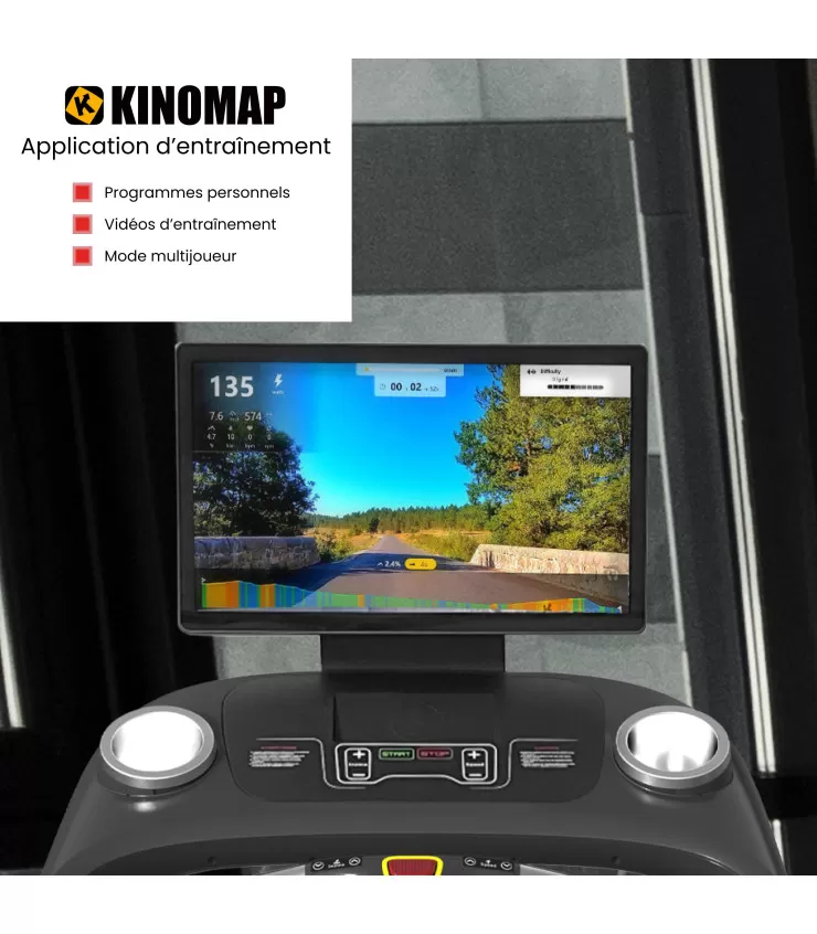 Tapis de course professionnel – 25km/h – CARE – CLUB RUNNER écran TFT